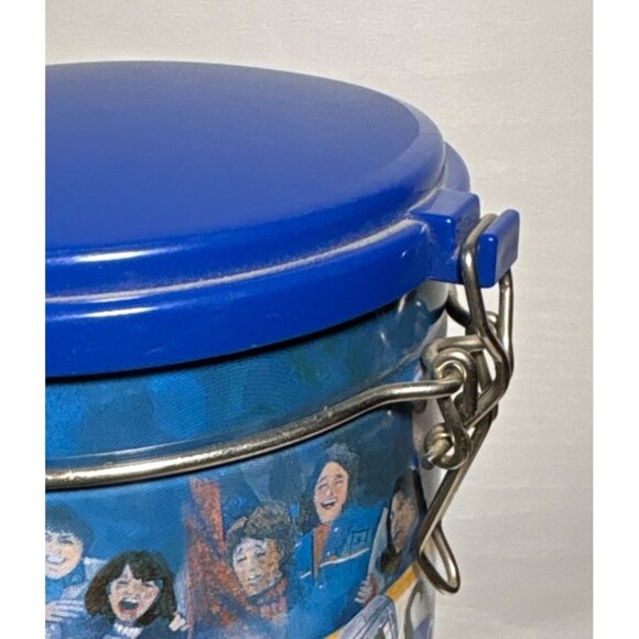 Tim Hortons Tin Limited Edition Winning Goal Collector Blue Lid 7" Tall - Picture 5 of 9